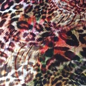 Leopárd mintás fürdőruha anyag - RED/BROWN